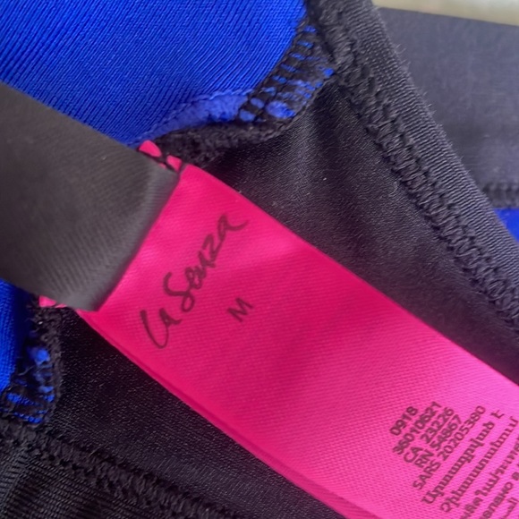 La Senza Sports Bra Medium Blue Black - Picture 6 of 7